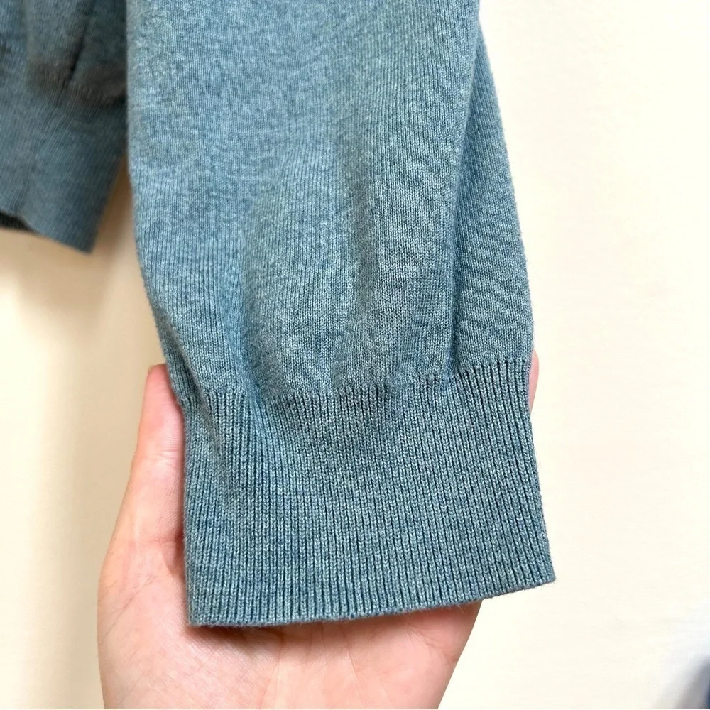 Polo Ralph Lauren Men’s Lapis Blue Pima Cotton V-Neck Sweater, Size Medium